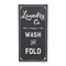 Contemporary Home Living 24.25” Black and White Vertical Laundry Themed Wall Sign